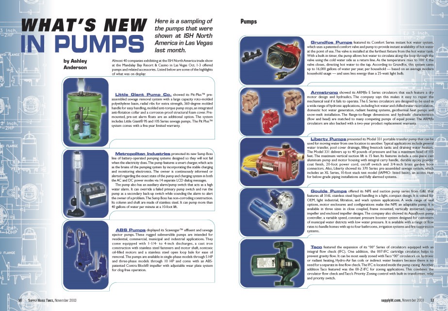 supply house times 1103 pump